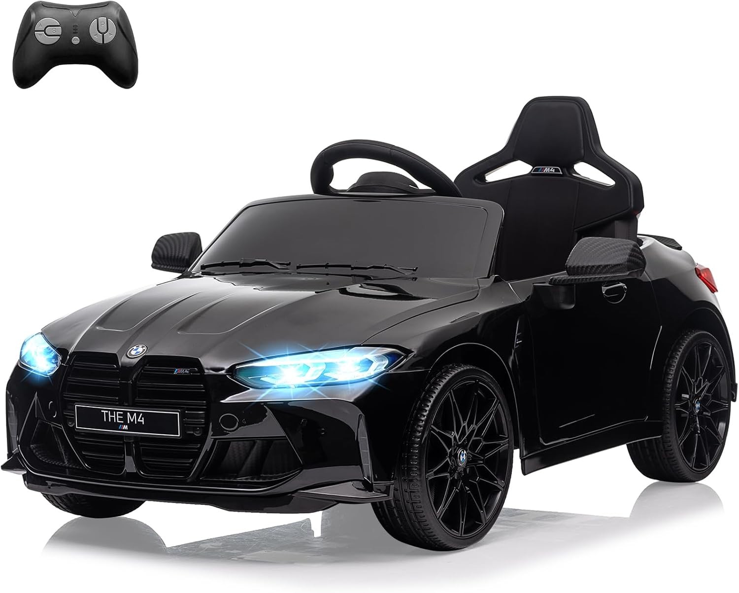 GARVEE 12V BMW M4 Licensed Kid Electric Car Remote Control Music USB LED Buttons