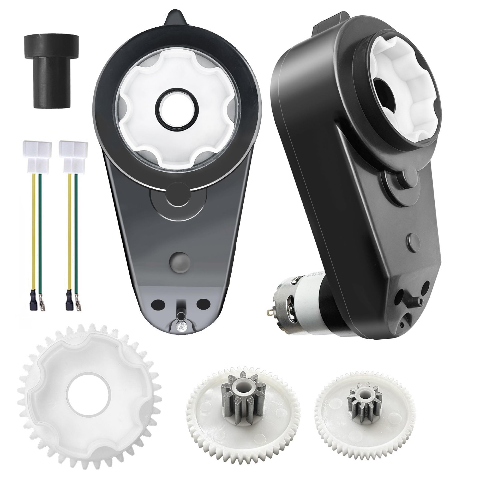 2Pack 24V Fast Drive Motors 40000RPM Gearbox for Power Wheels Upgrade – High Spe