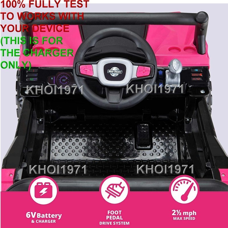 WALL Charger AC adapter FOR KT1597AZA KIDTRAX UTV toddler ride on 6V batt