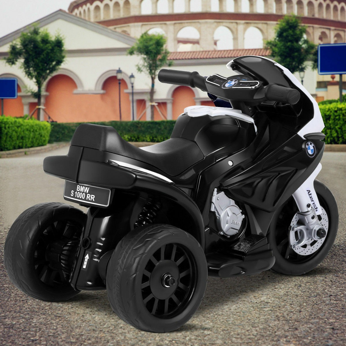 Kids Ride On Motorcycle BMW Licensed 6V Electric 3 Wheels Bicycle w/ Music Black