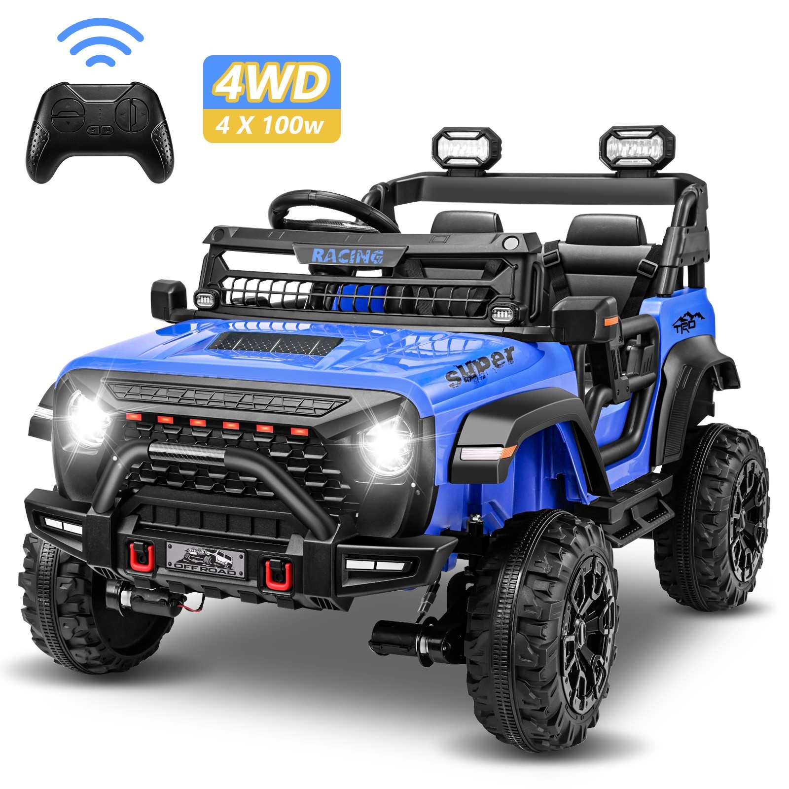 2 Seater Ride on Car 24V Electric Car with Remote Control 4WD Battery Powered US