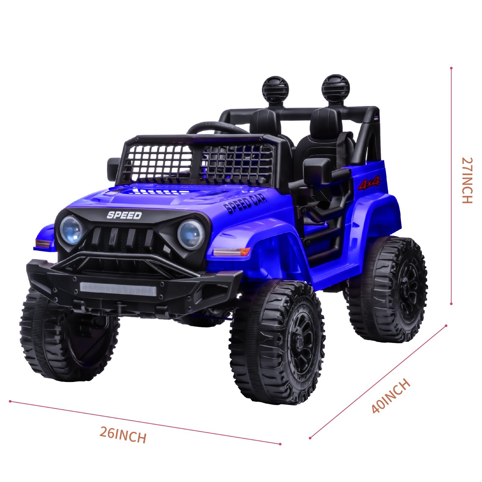 12V Blue Kids Ride on Toys Car Children Electric Truck w/ Remote Control LED MP3