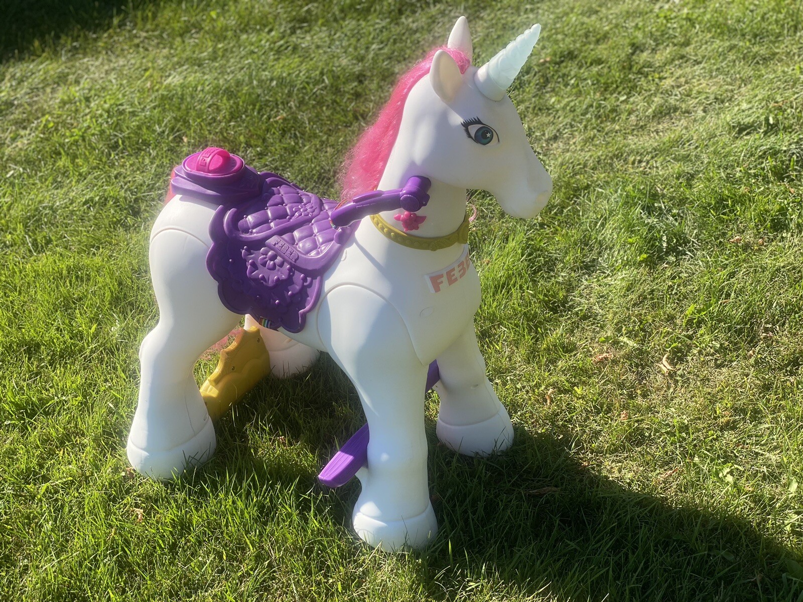 Famous Feber My Lovely Electric Ride-On Unicorn Toy 12 Volt