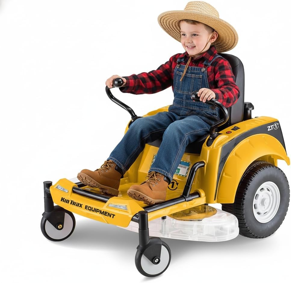 Kid Trax Battery Lawn Mower Toy 3MPH Yellow