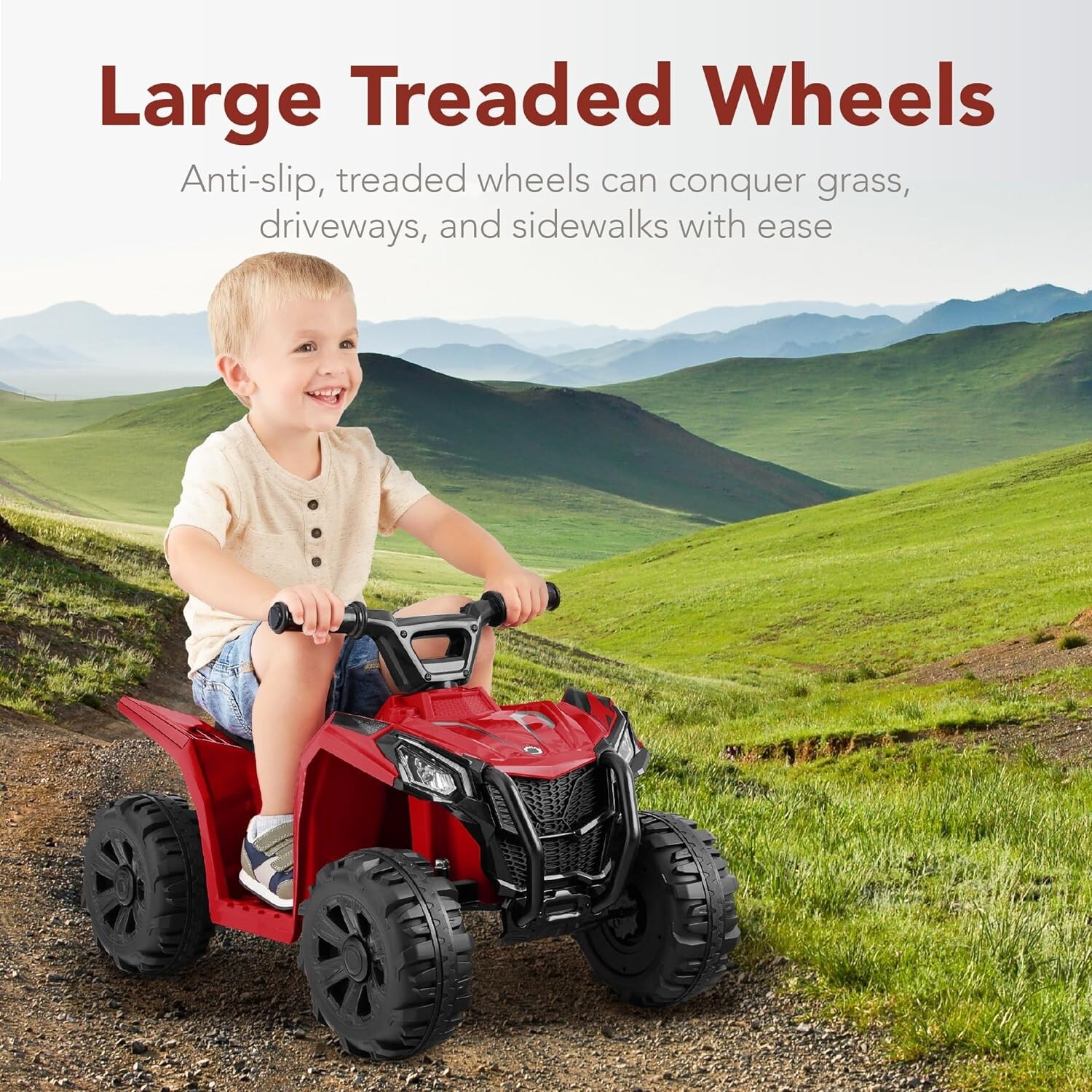 6V Kids ATV 4 Wheeler Quad Car Off-road Ride on Toy 1.8 MPH Max-speed