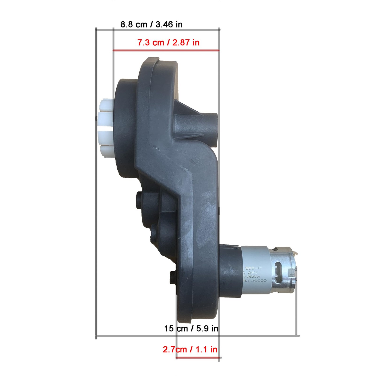 24V Gearbox for Power Wheels Large Axle Hole, 24 Volt Motor 30000RPM with…