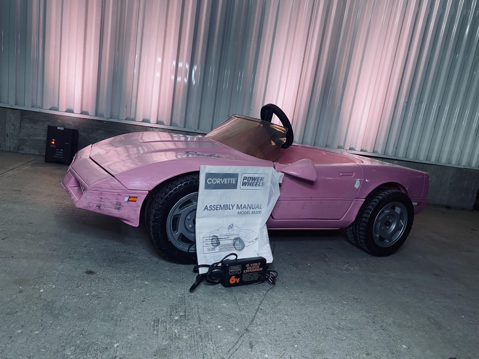 1990 Power Wheels Barbie Pink Corvette *PICKUP ONLY* w/ New Battery