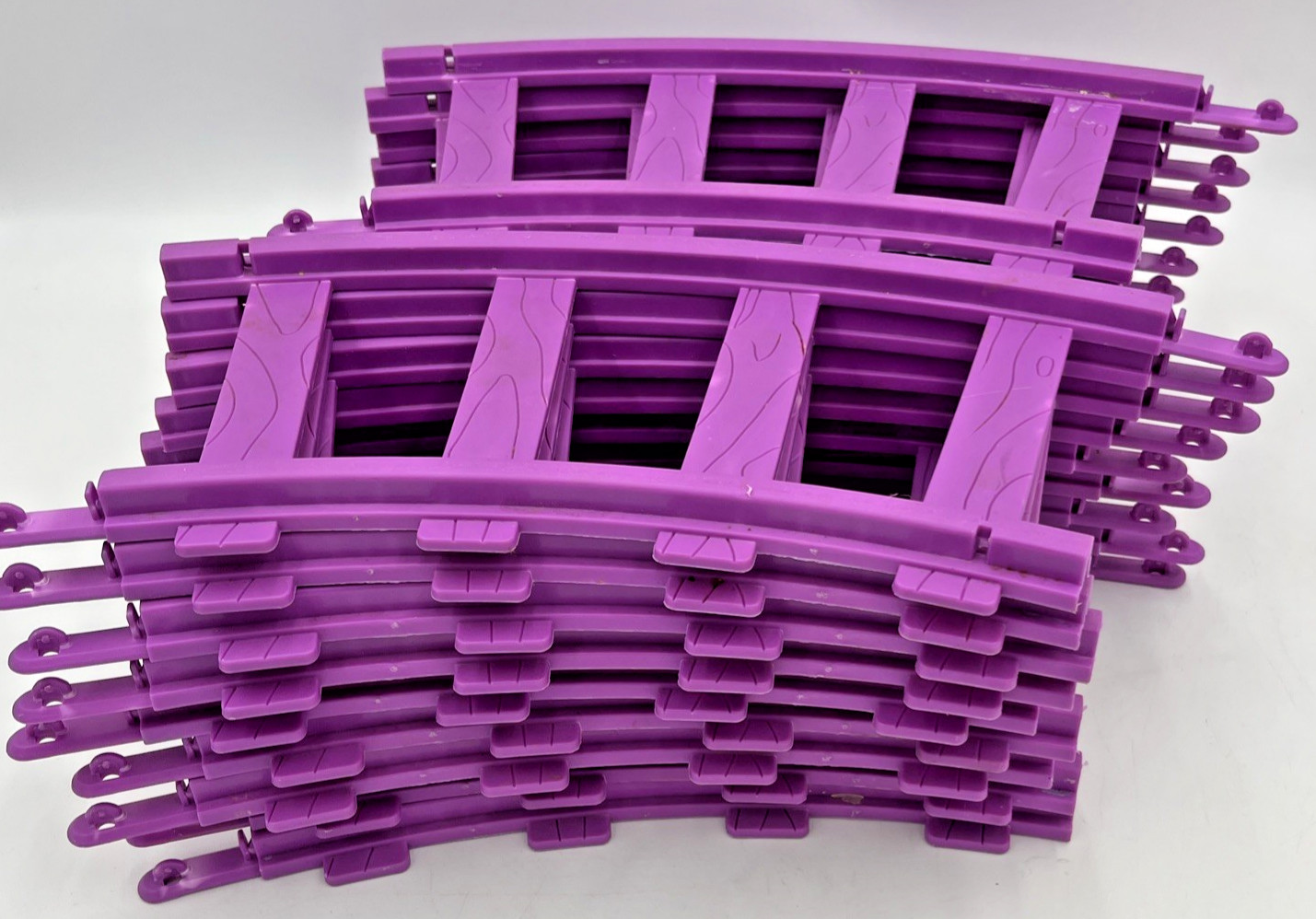 Kiddieland Disney Ride on Motorized Mickey Mouse Train TRACKS ONLY 18 Pc Purple
