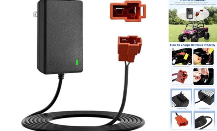 24V Battery Compatible with Ride On Toys for Kids, 24Volt (28.8V) Charger