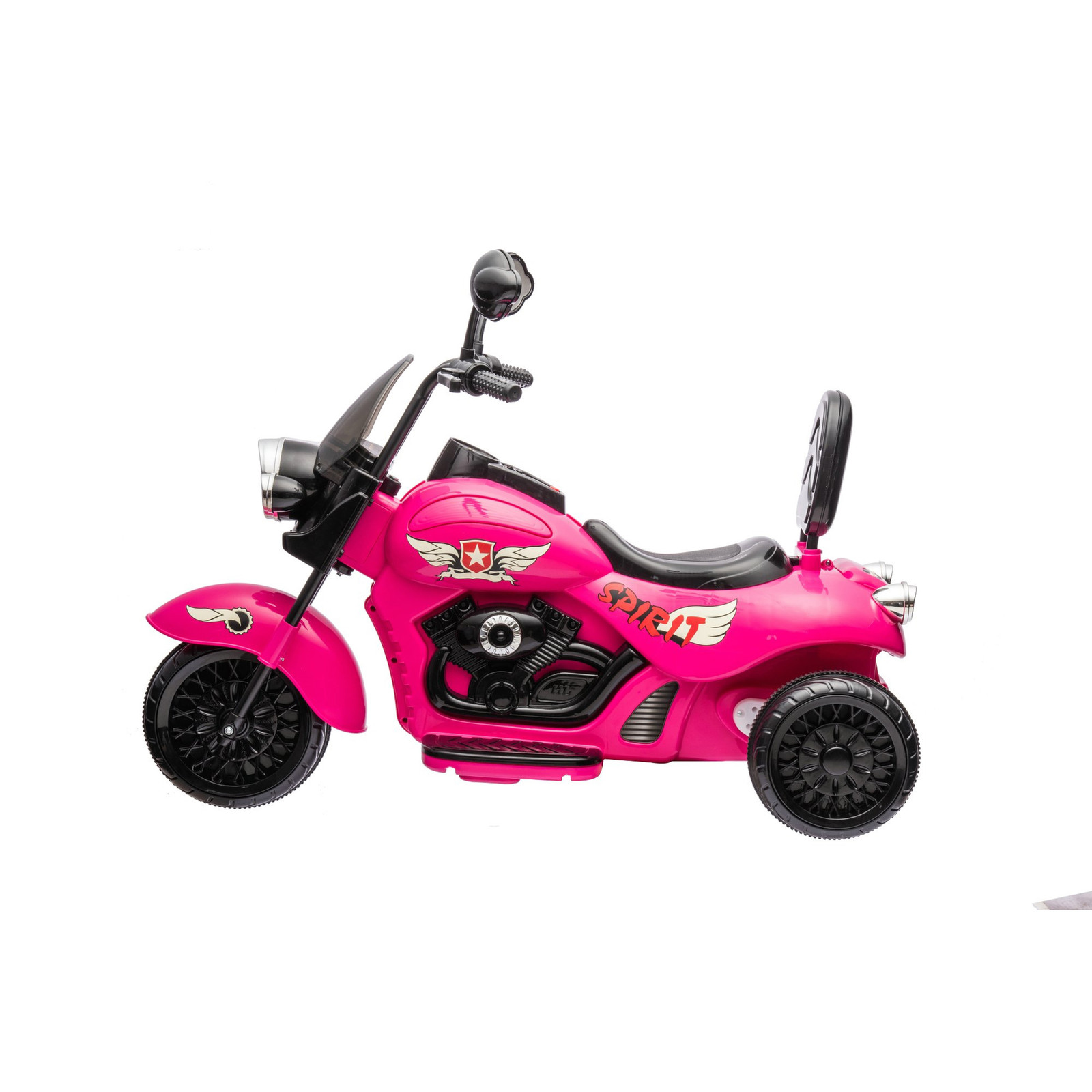 12V Freddo Kids Cruiser Chopper Motorcycle Ride On Toy Car W/ LED Lights Pink