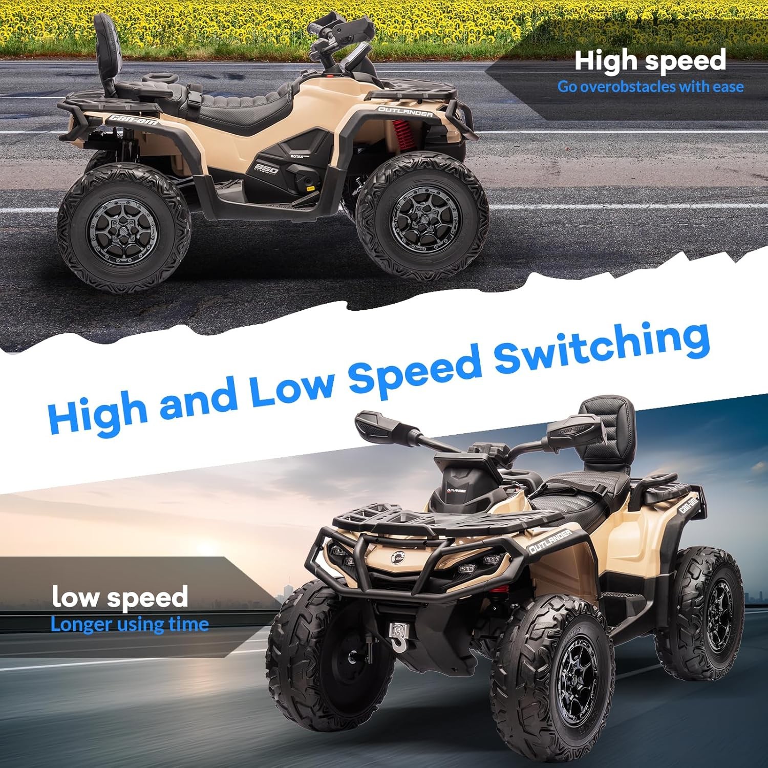 12V Kids ATV Ride on Car Electric Toys Off-Road Vehicles 4 Wheeler Quad for Kids