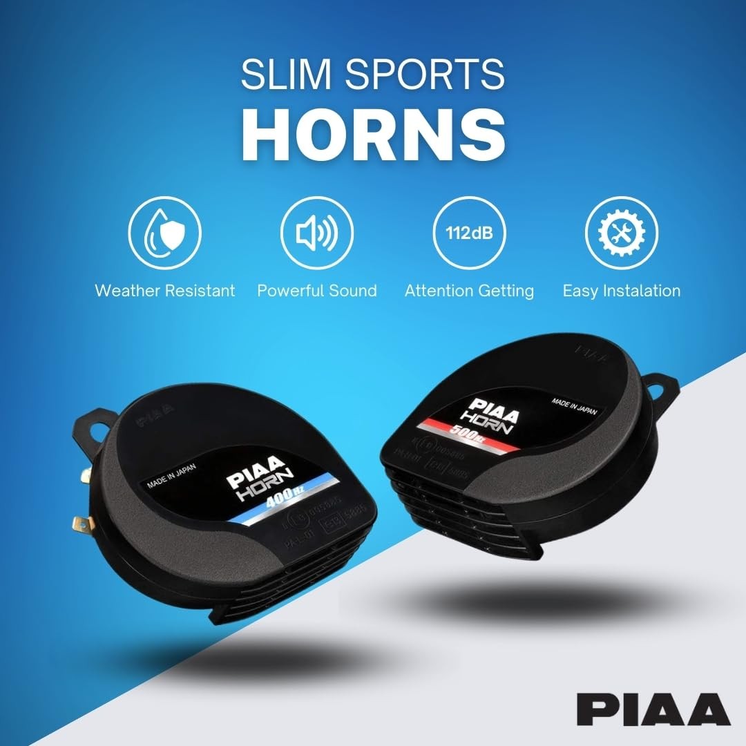 85114 Slim Line 112Db 400Hz and 500Hz Twin Tone Sports Horn Kit for All Vehic…