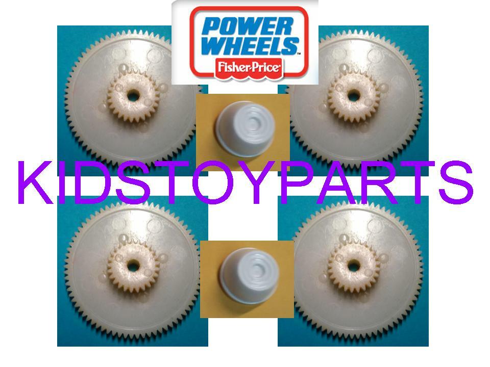 DYNATRAX 4x Gear #1 ALSO FITS Power Wheels ALL #7R GEAR 25/72 teeth +2x nuts