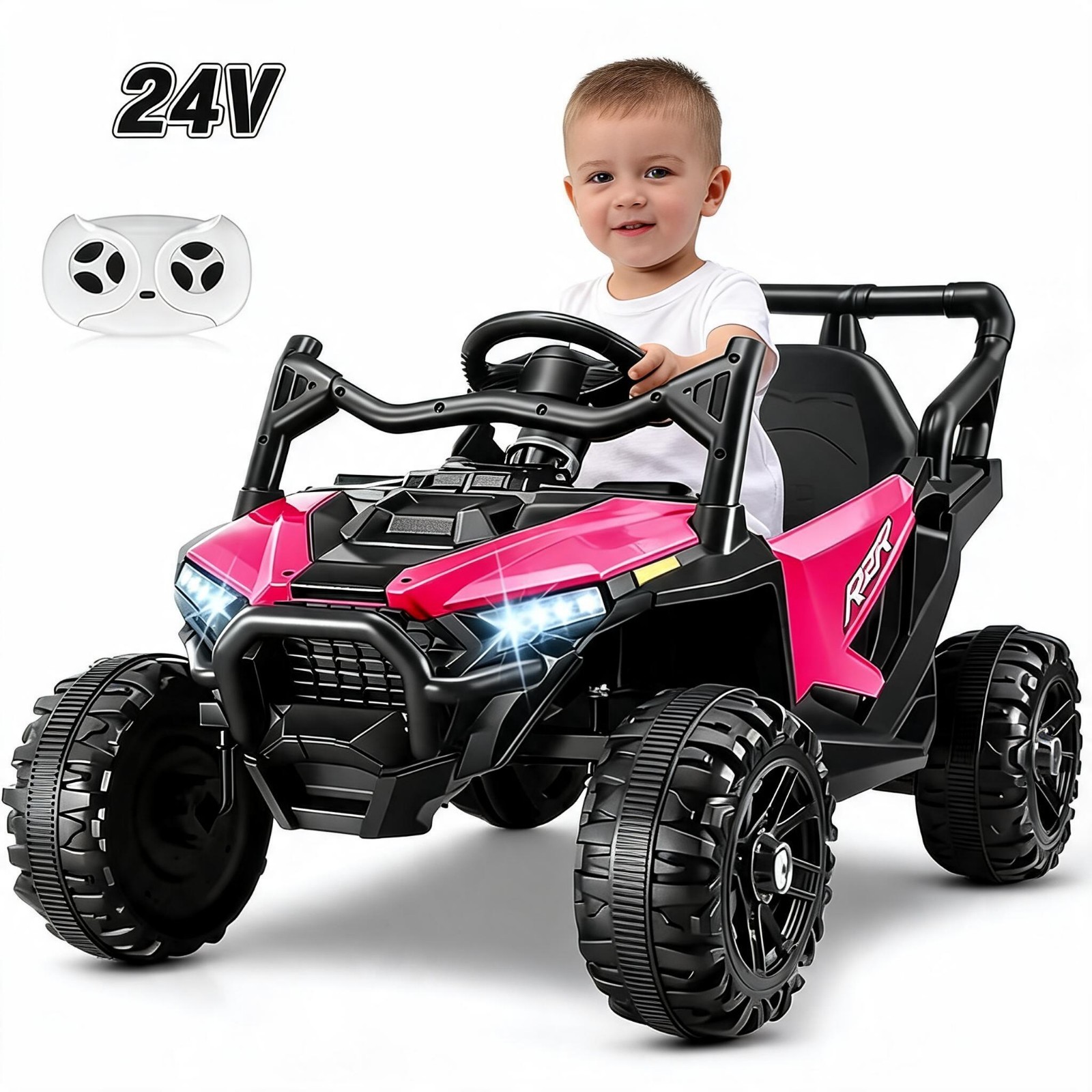 24V Kids Electric Car Ride on UTV Battery Power Wheels w/Remote Control & Music
