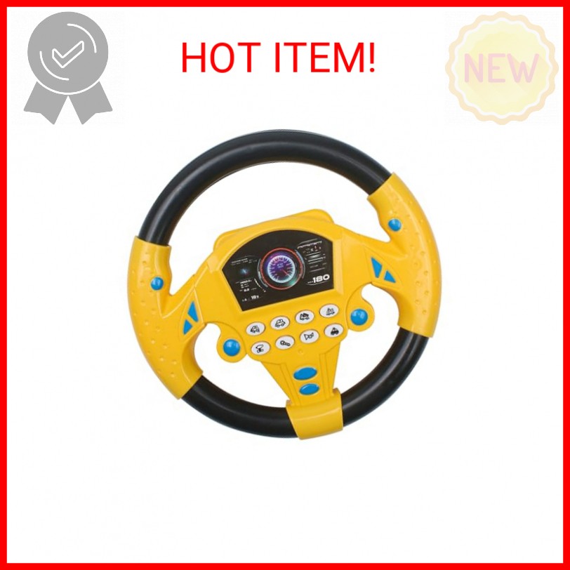 Steering Wheel Simulated Toy for Kids Babies 3+ Years Old, Small Electronic Simu
