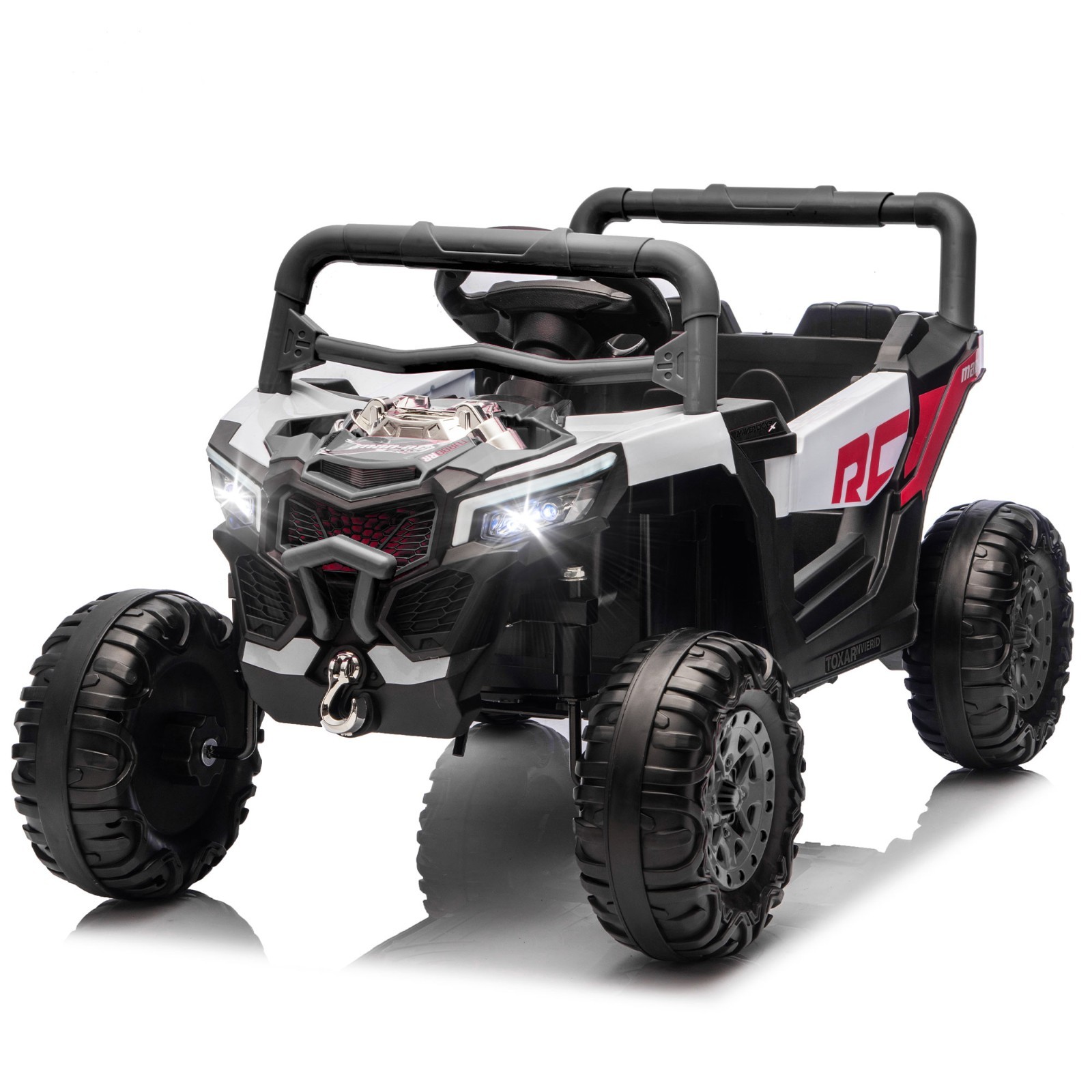 12V Kids Ride on UTV Electric Power Wheels Toy Off-Road Car W/ Remote LED, BlacK
