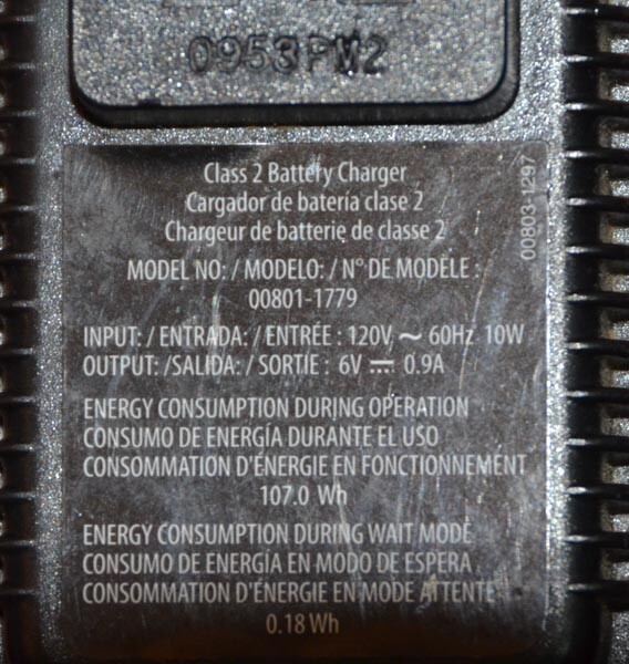 Fisher Price Power Wheels AC Adapter Model 00801-1779.