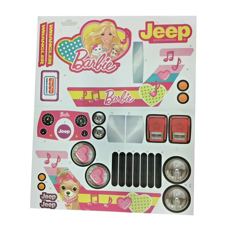 Power Wheels CBF64 Barbie Jeep Decal Sheet CBF64-0310A