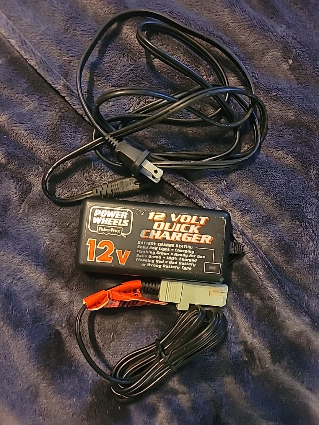 Fisher-Price Power Wheels Quick Charger 12 Volt Battery Mod: 00801-1429 12V 2.5A
