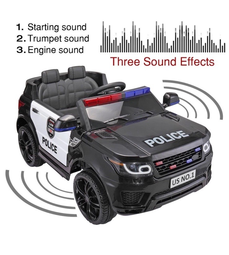 Brand New TOBBI 12V Electric Kids Ride on Police Car W/Parental Remote Control