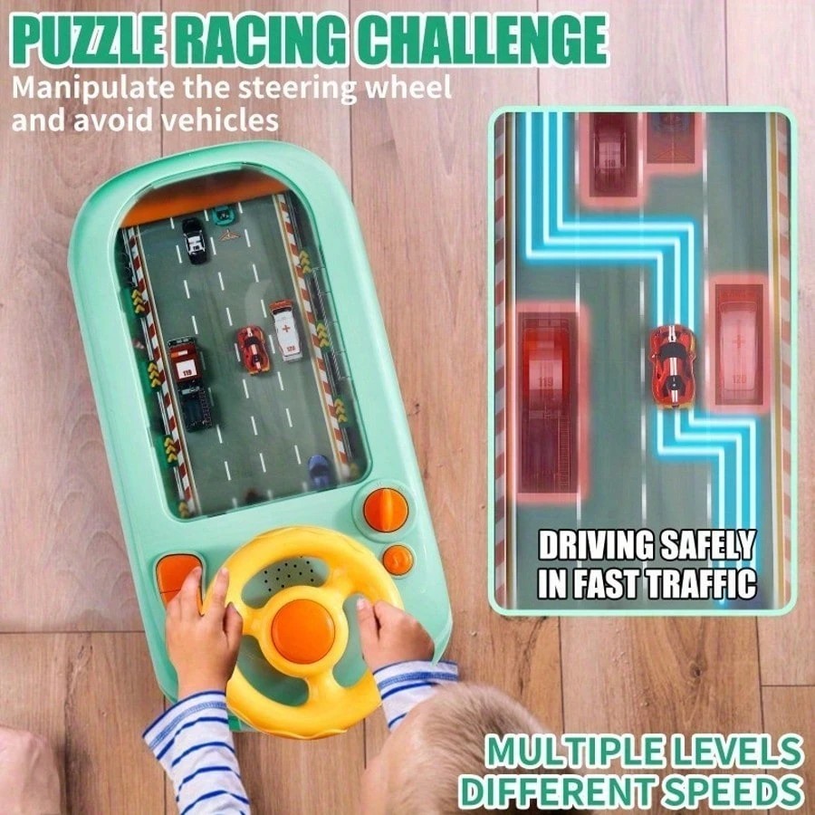 Kids Racing Car Adventure Live Driving Game Steering Wheel Toy USB Power