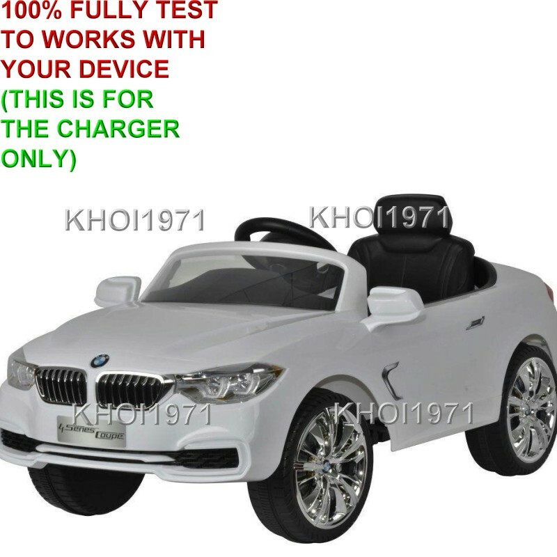 WALL charger AC adapter for RED WHITE BLACK BMW 4 series COUPE ride on 12V-BATT