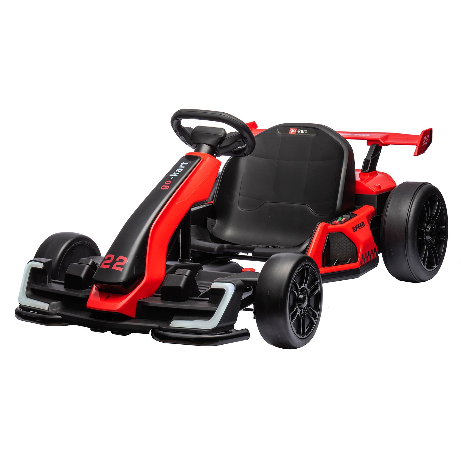 24V Electric Go Kart, Powerful Drift Kart with 2×150W Motors for kids Ages 6-12