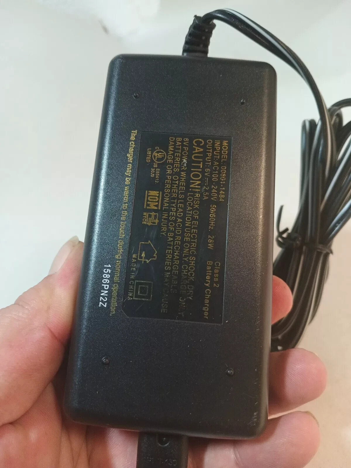 POWER WHEELS FISHER PRICE 6 VOLT QUICK BATTERY 6V FAST CHARGER CAR 00801-1484