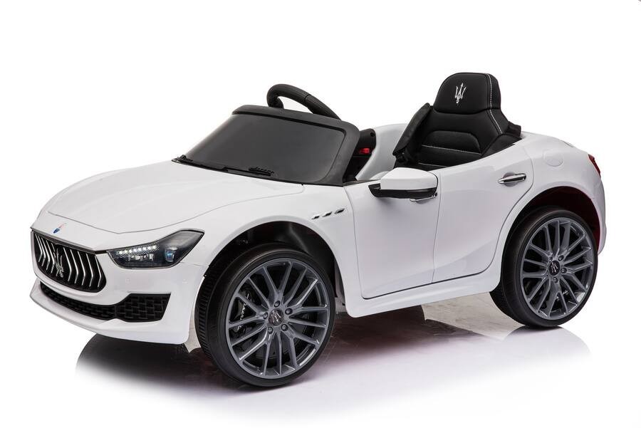 Best Ride On Cars Maserati Ghibli 12V Car White RC Remote Control Open Doors