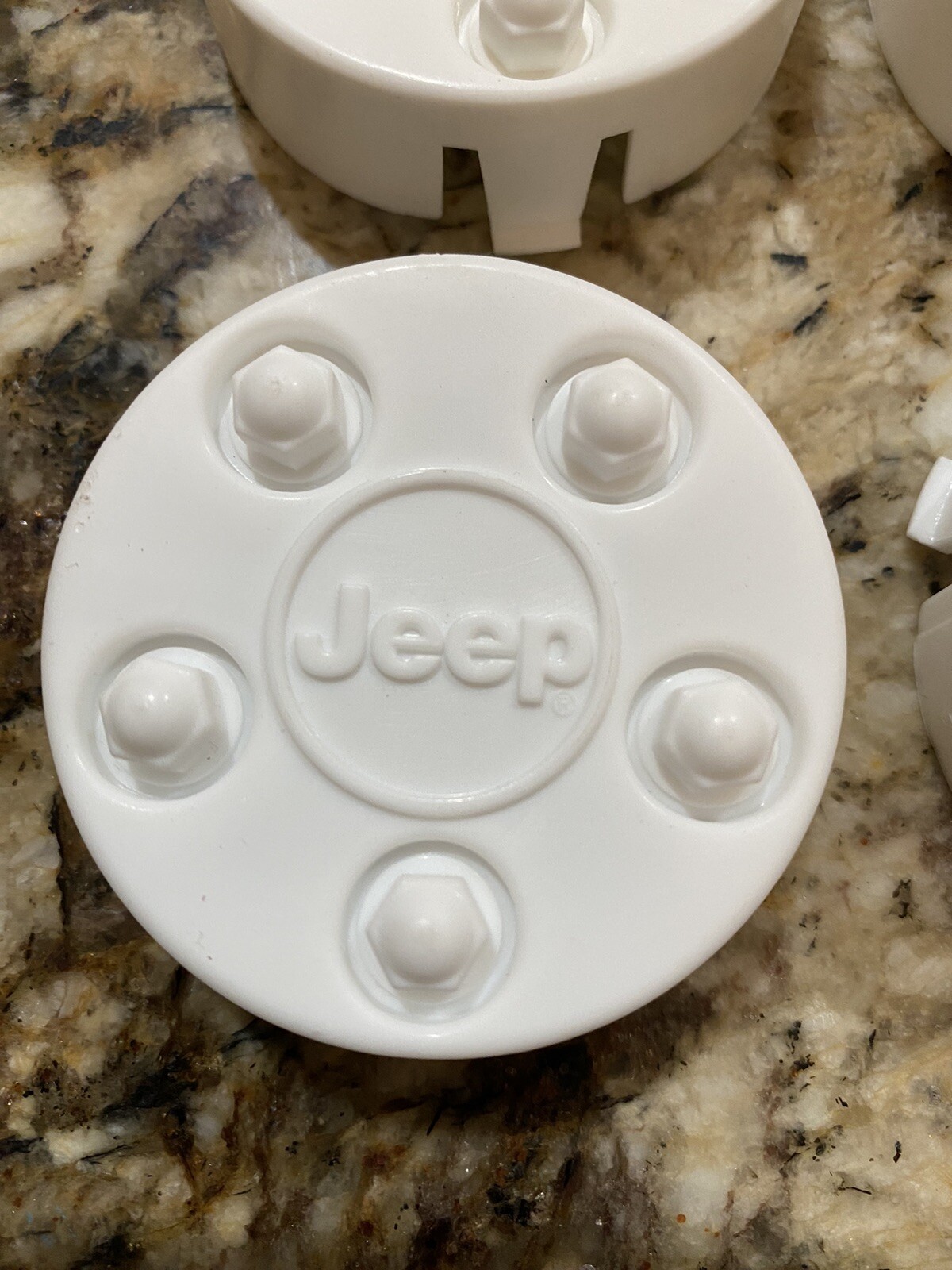 Power Wheels Jeep ~ 4 Replacement Hubcap Covers ~ FLC45