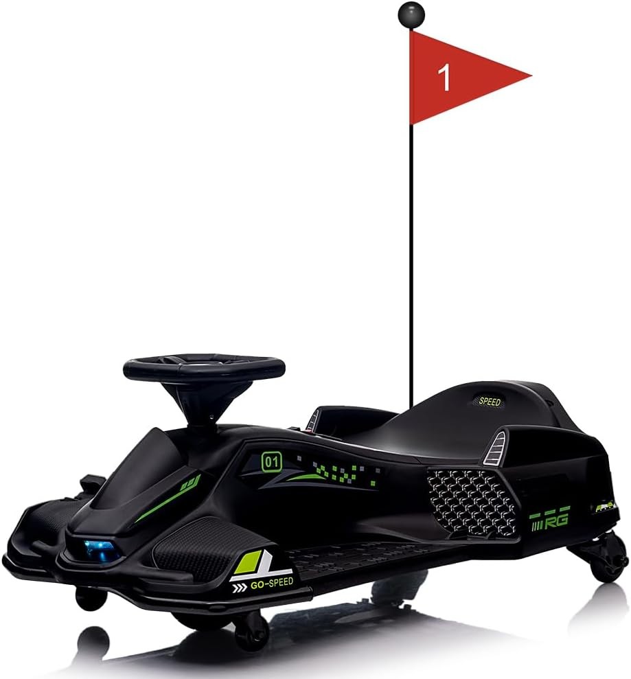 Electric 24V Go Kart Drift Car for Kids 6-12Y 7.5MPH Variable Speed Music