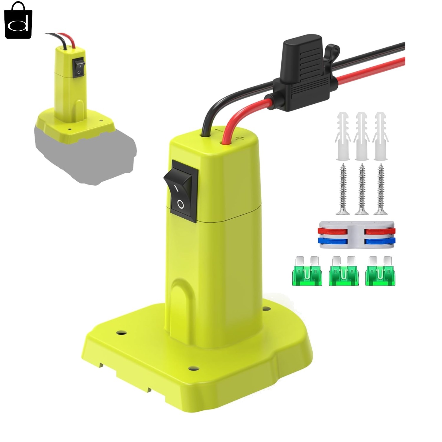 Comprehensive Power Wheel Adapter Kit for Ryobi 18V – Fuses & Wiring Included