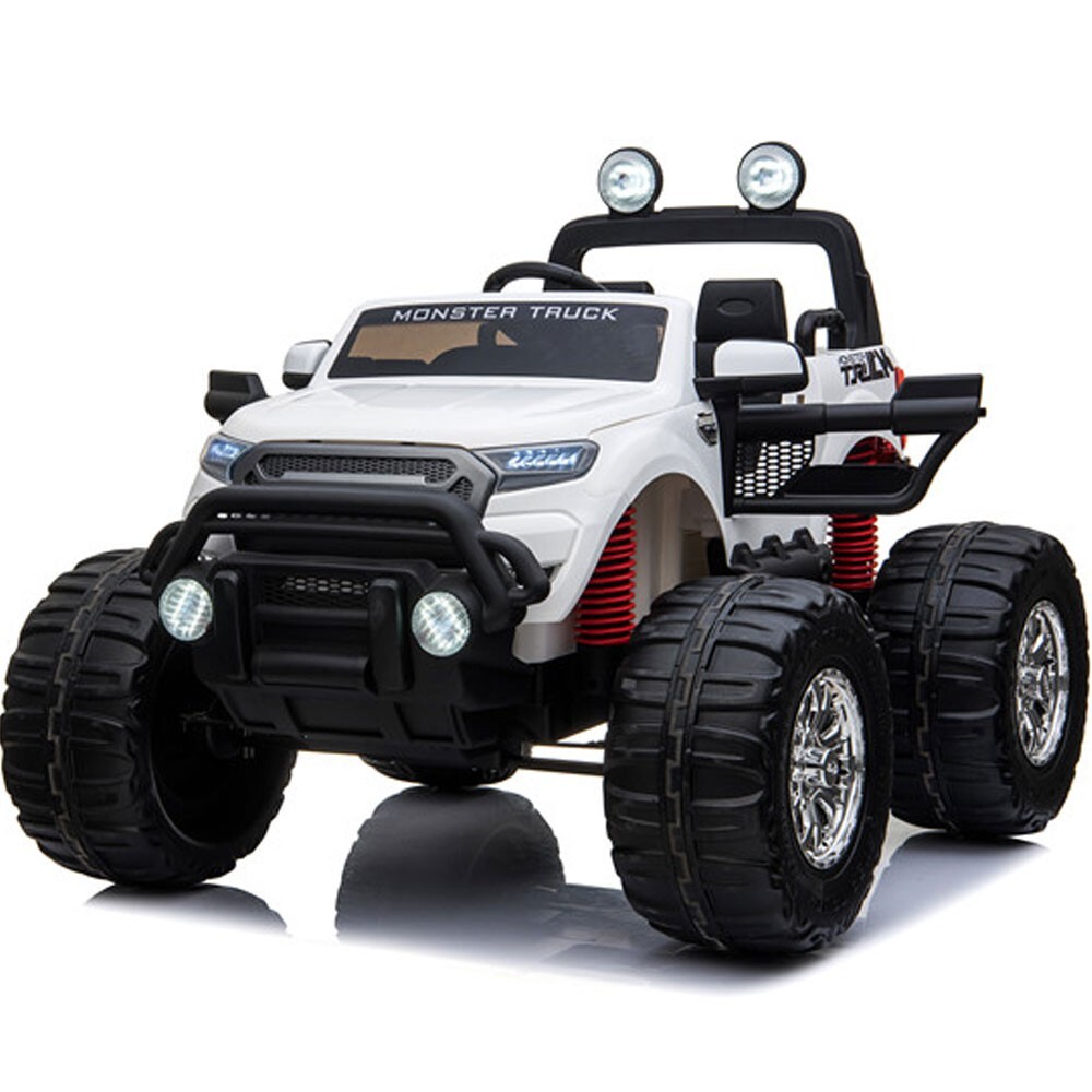 MotoTec Monster Truck 4×4 12v White / Black (2.4ghz RC)