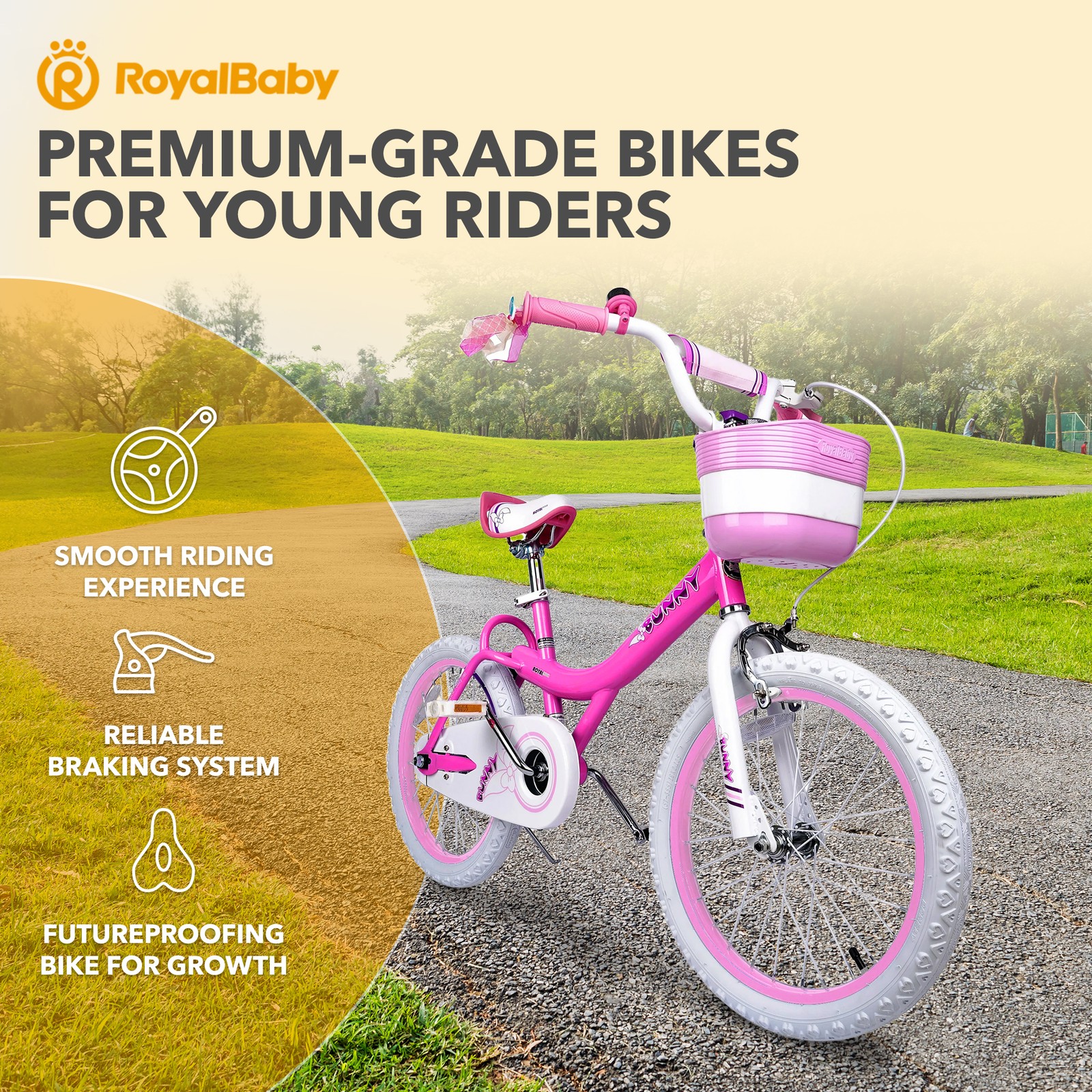 RoyalBaby Princess Girl Kids Outdoor Bicycle 18″ with Kickstand (Used)