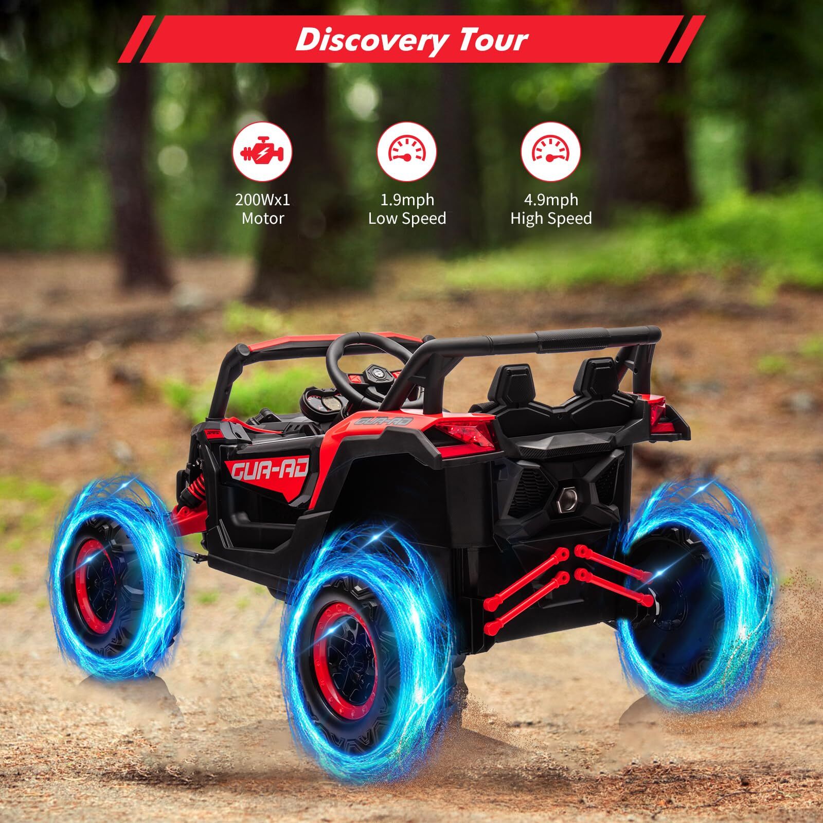 24V Kids Ride On UTV Car, Battery Powered Electric Vehicles With Remote Control