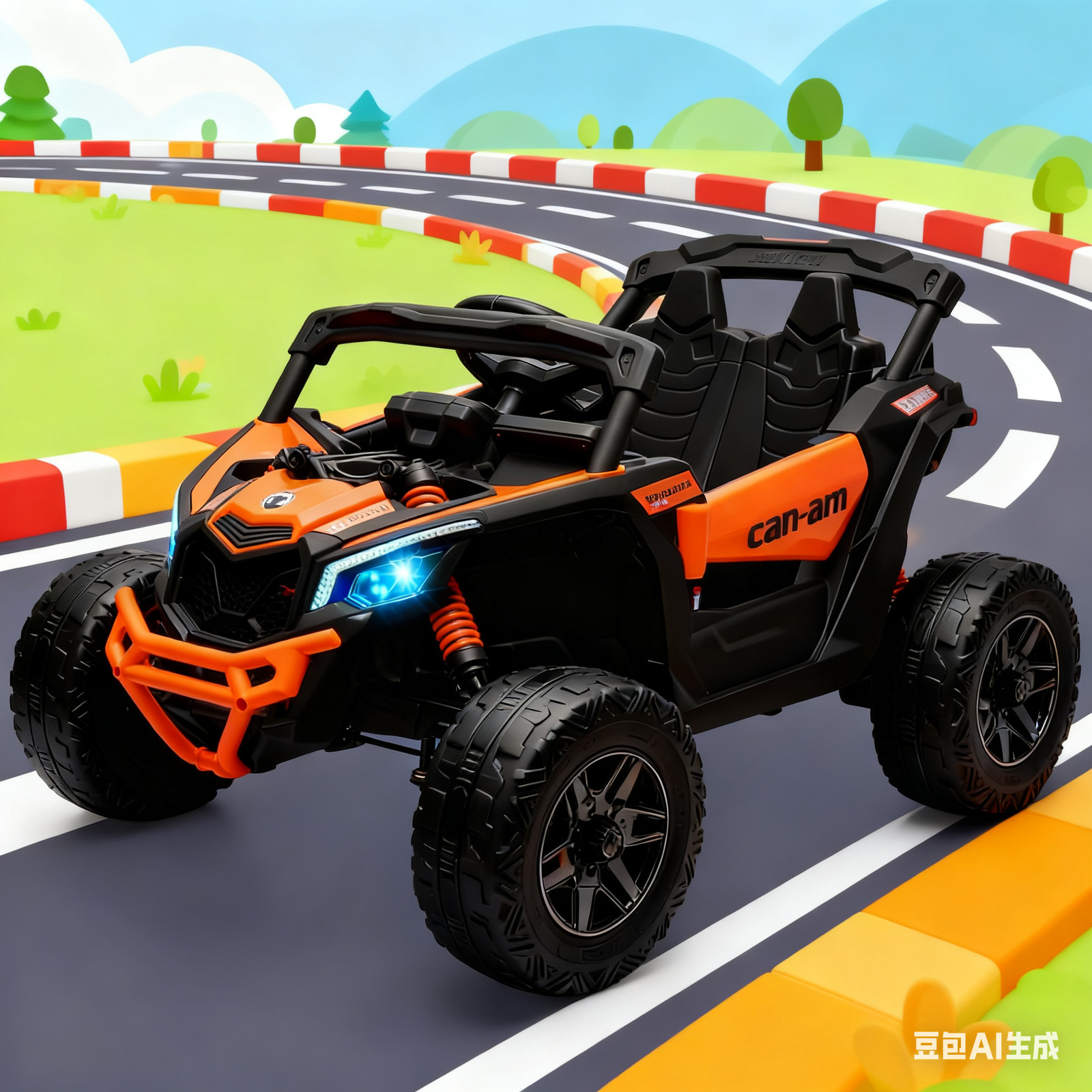 4 Wheeler Electric 2 Seaters Ride On UTV Car for Kids Off-Road w/ Remote