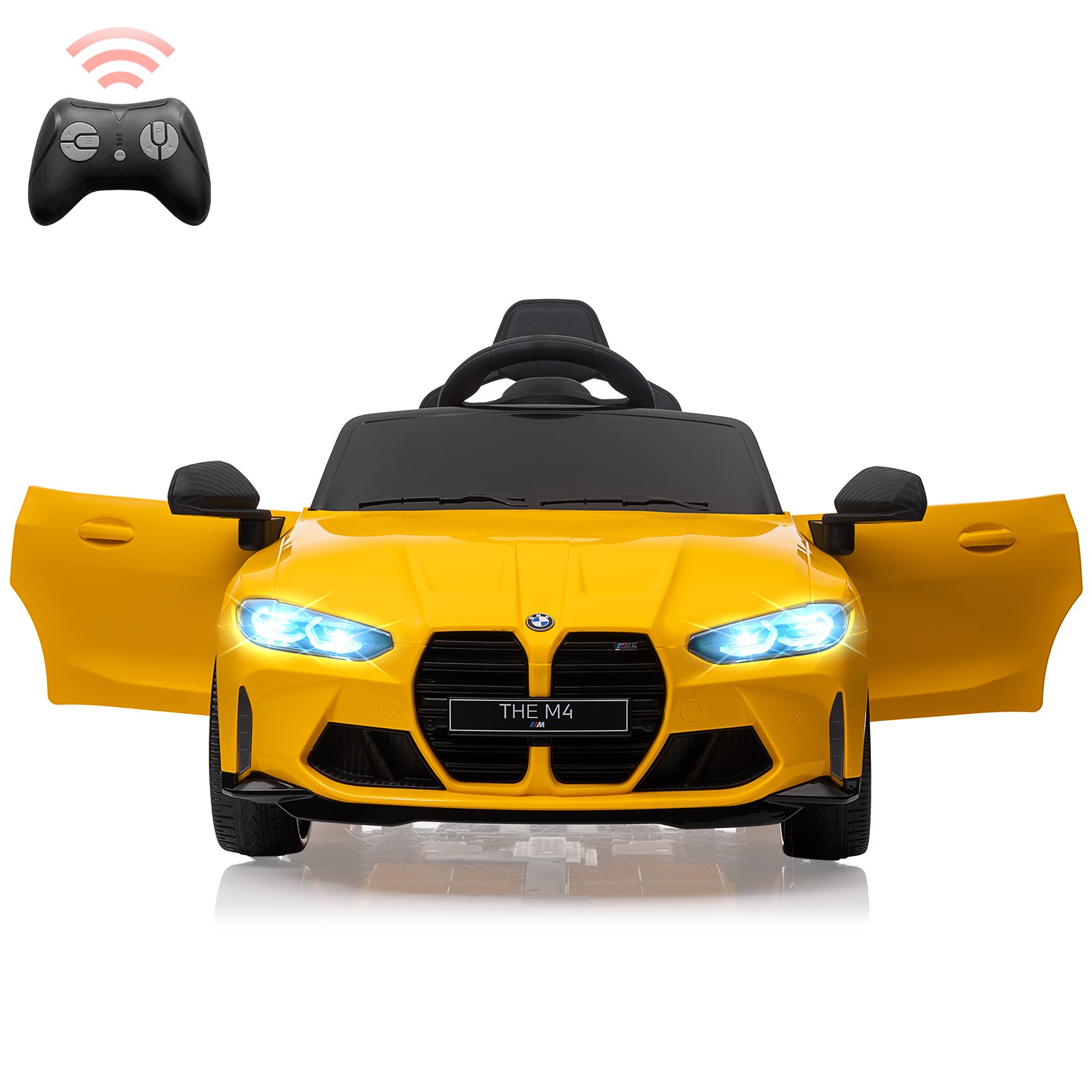Licensed BMW M4 Electric Ride-On Car 12V for Kids w/ Twin Motors 2 Control Modes