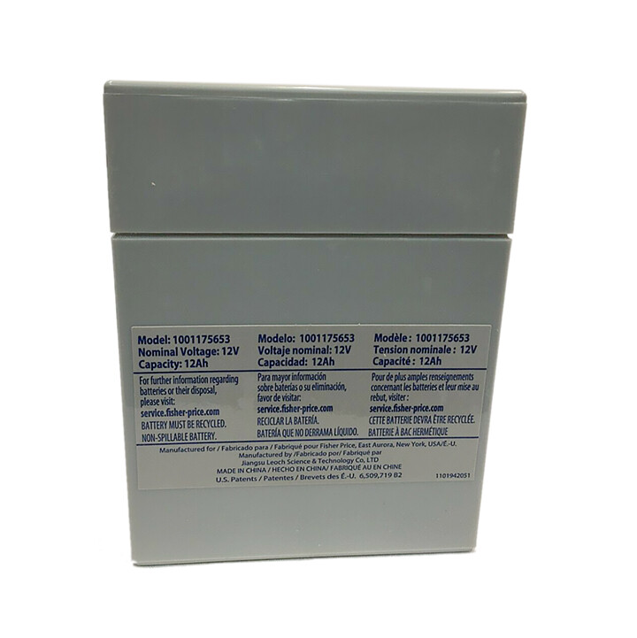 Power Wheels Ride On Toy Genuine 12 Volt Gray Battery Fresh Genuine Mattell