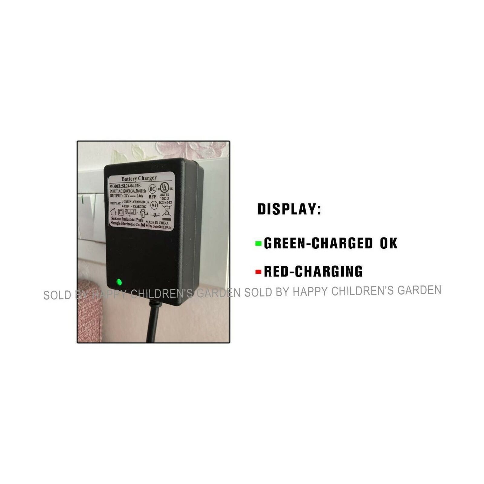 🔥24V B Charger for Thunder Tank Fom Walmart Power Cord Plug Ride ON TOY🔥