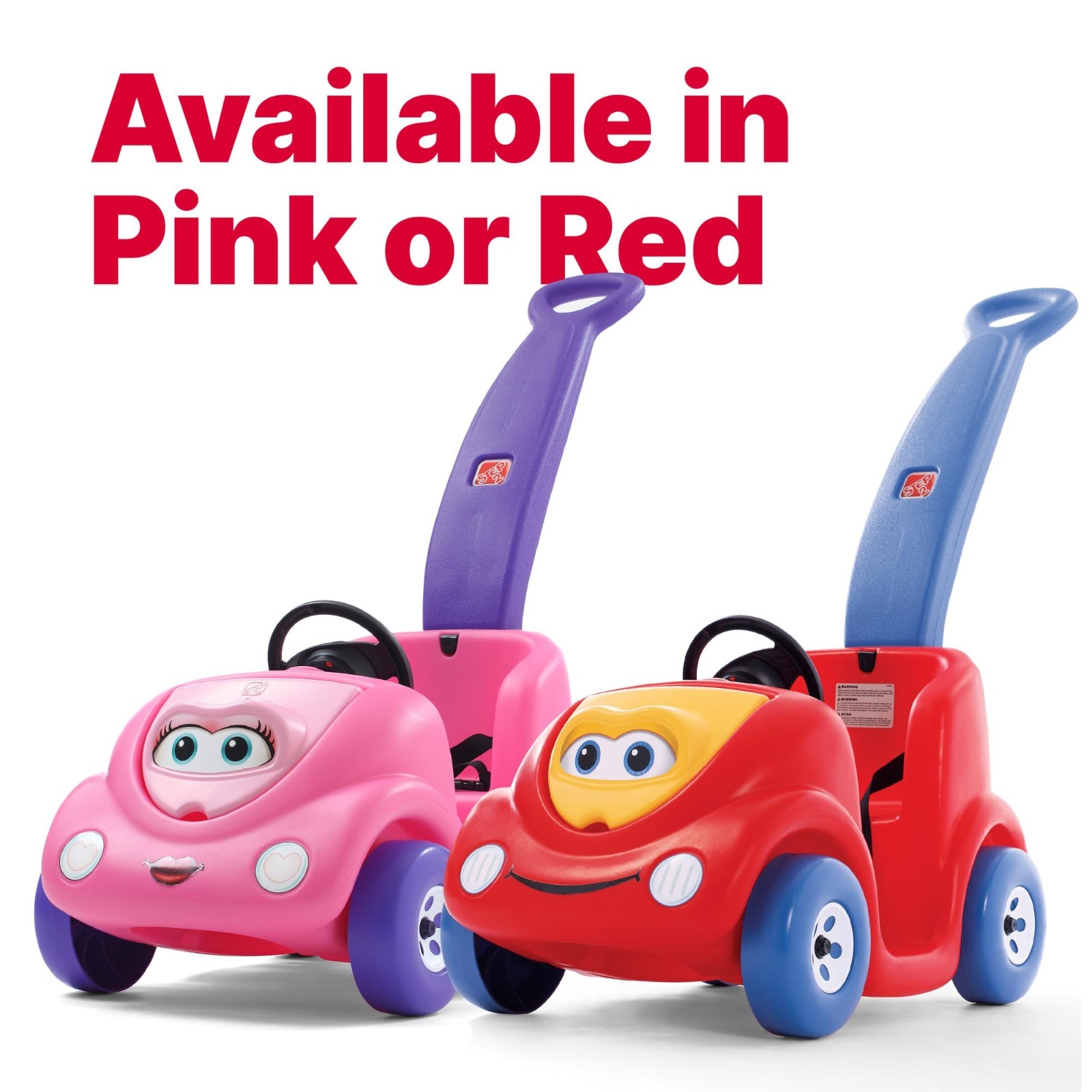 Kids Push Car Buggy Ride-On Toy with Seat Belt & Horn, Durable Plastic, 50 lbs M