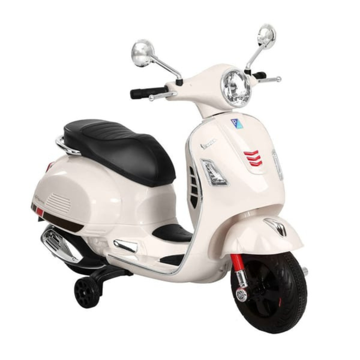 Kids WHT Electric Ride On Vespa GTS Scooter Licensed Motorbike