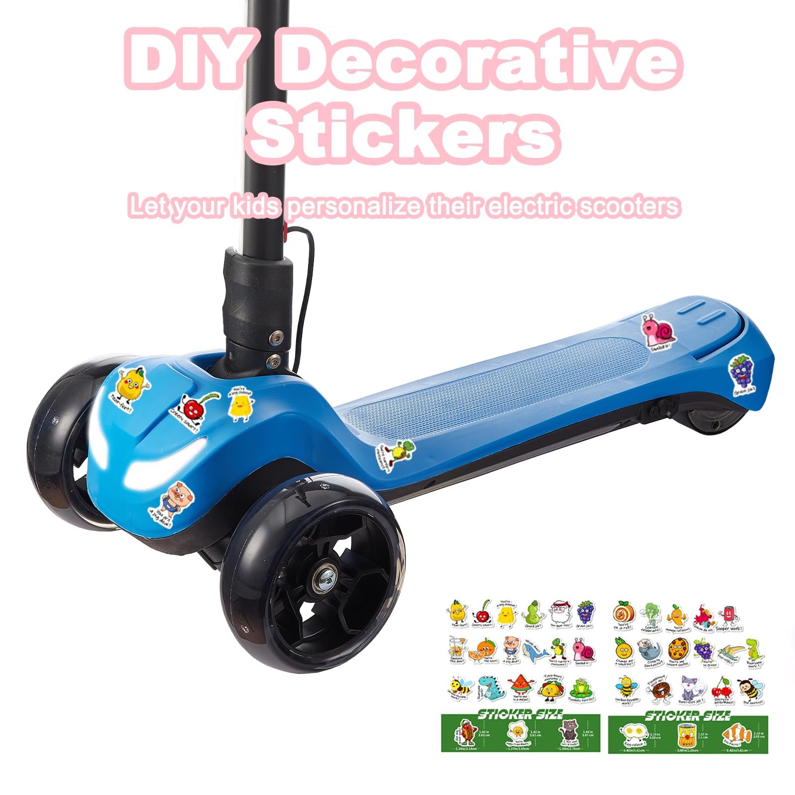 3 Wheel Electric Scooter for Kids Ages 3-8, LCD Display, Colorful Lights, Rel…