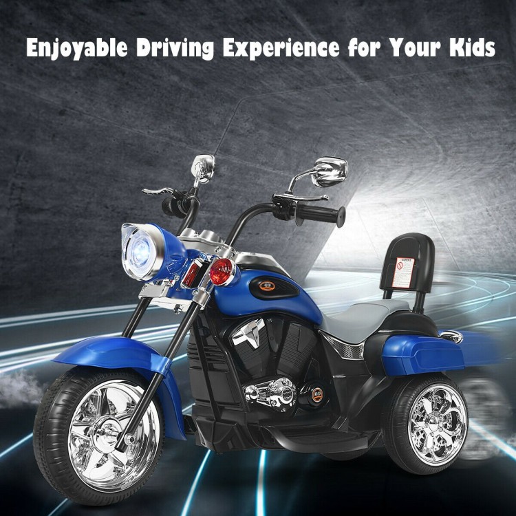 6V Toddler 3-Wheel Chopper Ride-On with Headlight & Music