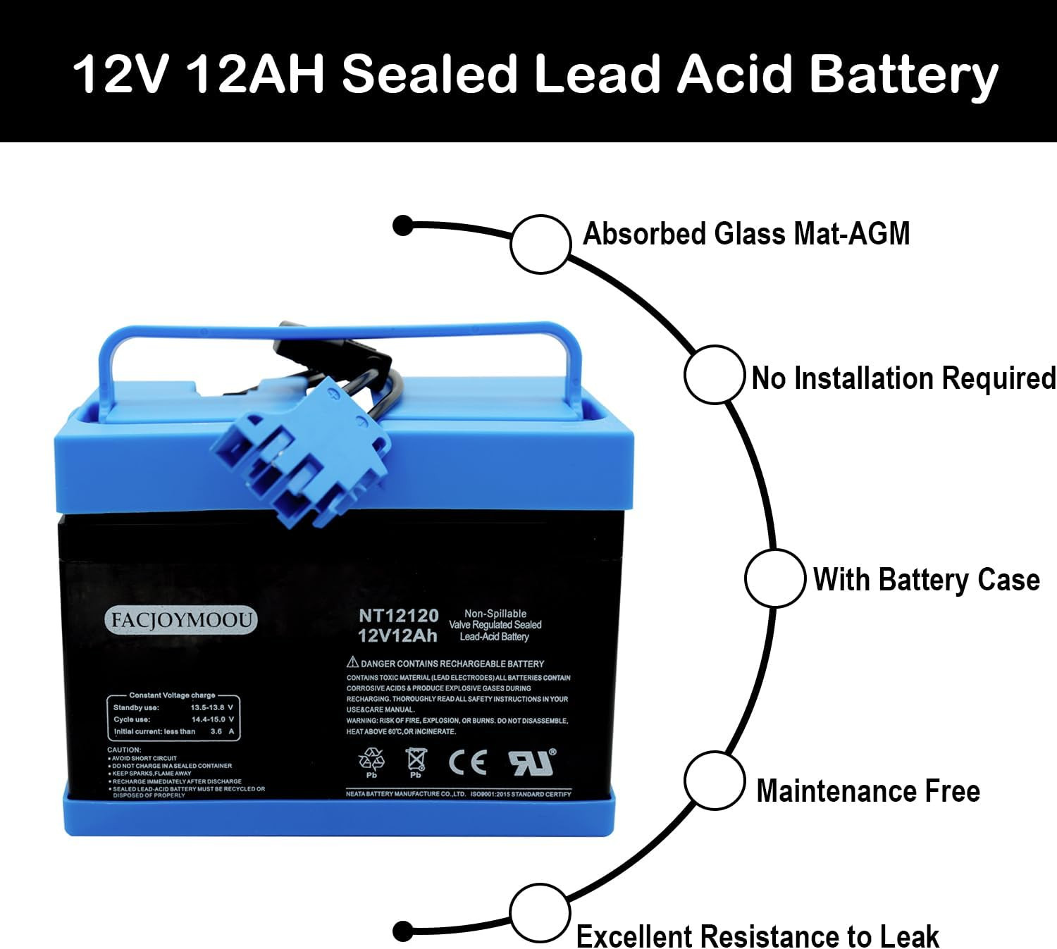 12 Volt 12AH Battery for Peg Perego Tractor John Deere Gator XUV Polaris RZR 900