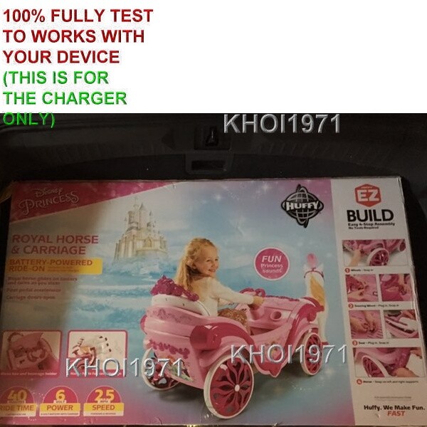 WALL charger AC adapter FOR 17358 HUFFY Disney PRINCESS Royal HORSE CARRIAGE