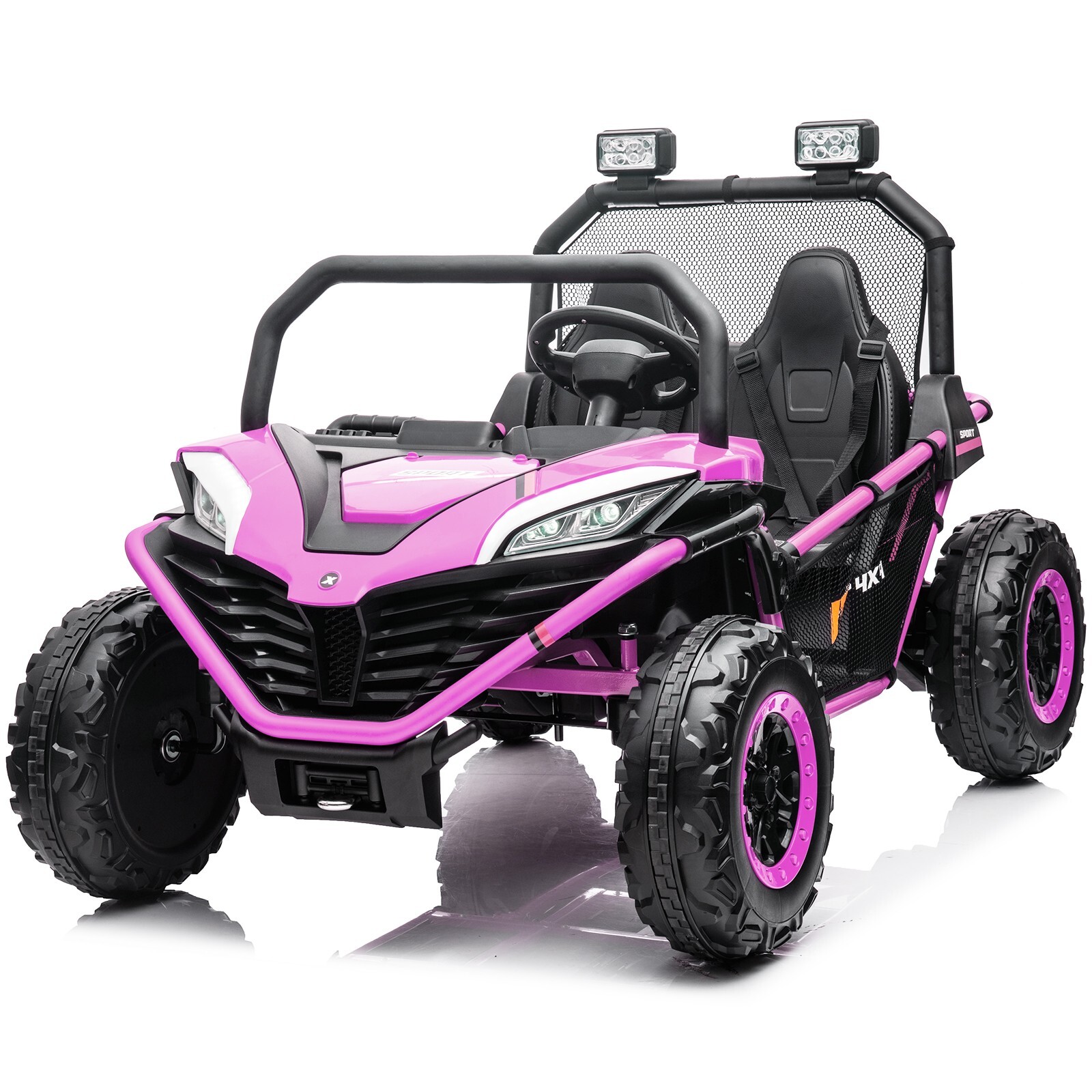 ZEOPHOL 24V Kids Ride On Car UTV Off-Road 2-Seater Purple 400W EVA Wheel Remote