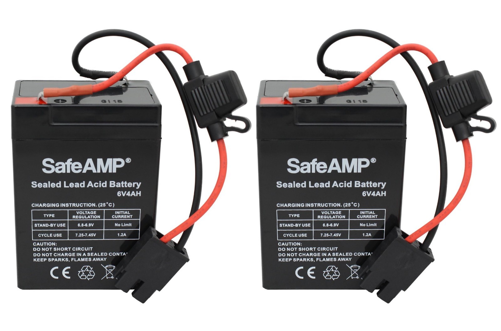 2 Pack 6V Replacement Battery for Fisher-Price Power Wheels, 4Ah, Blue Color Onl