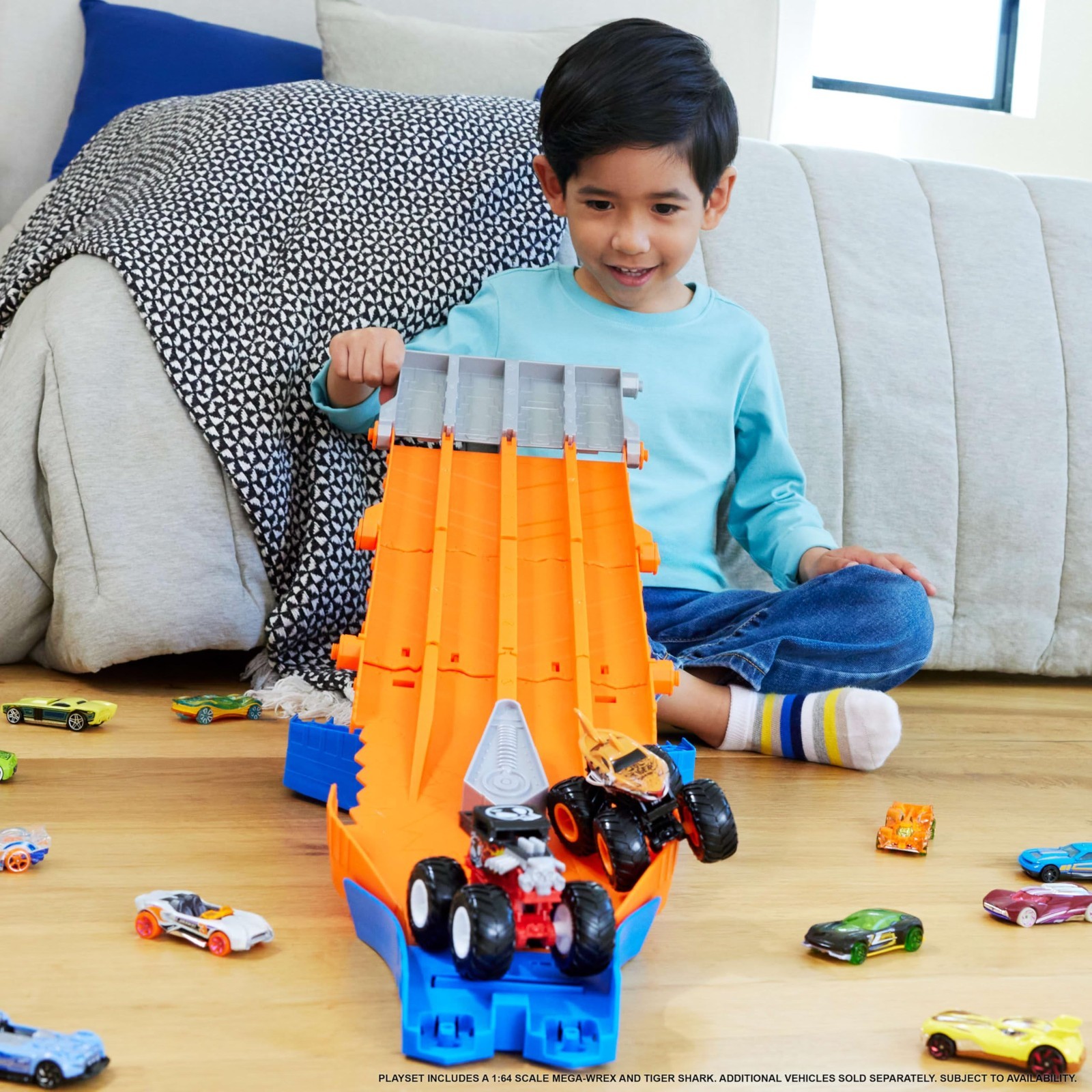 Monster Truck Ride-On Toy Playset with 2 Mini Cars – Survival Race for Ages 4+