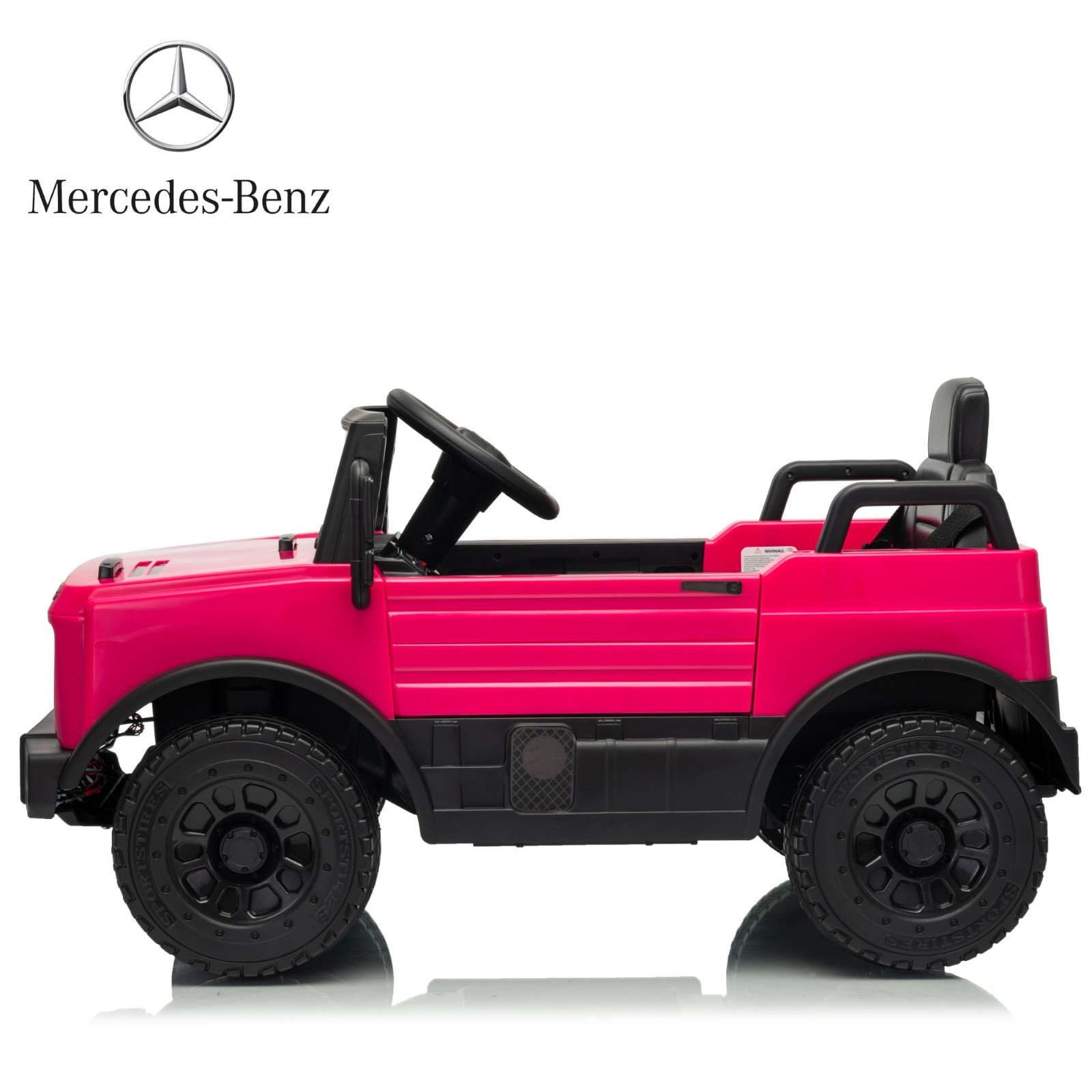 Licensed Mercedes-Benz Car for Kids 12V Ride on Car Remote Pink Electric Vehicle