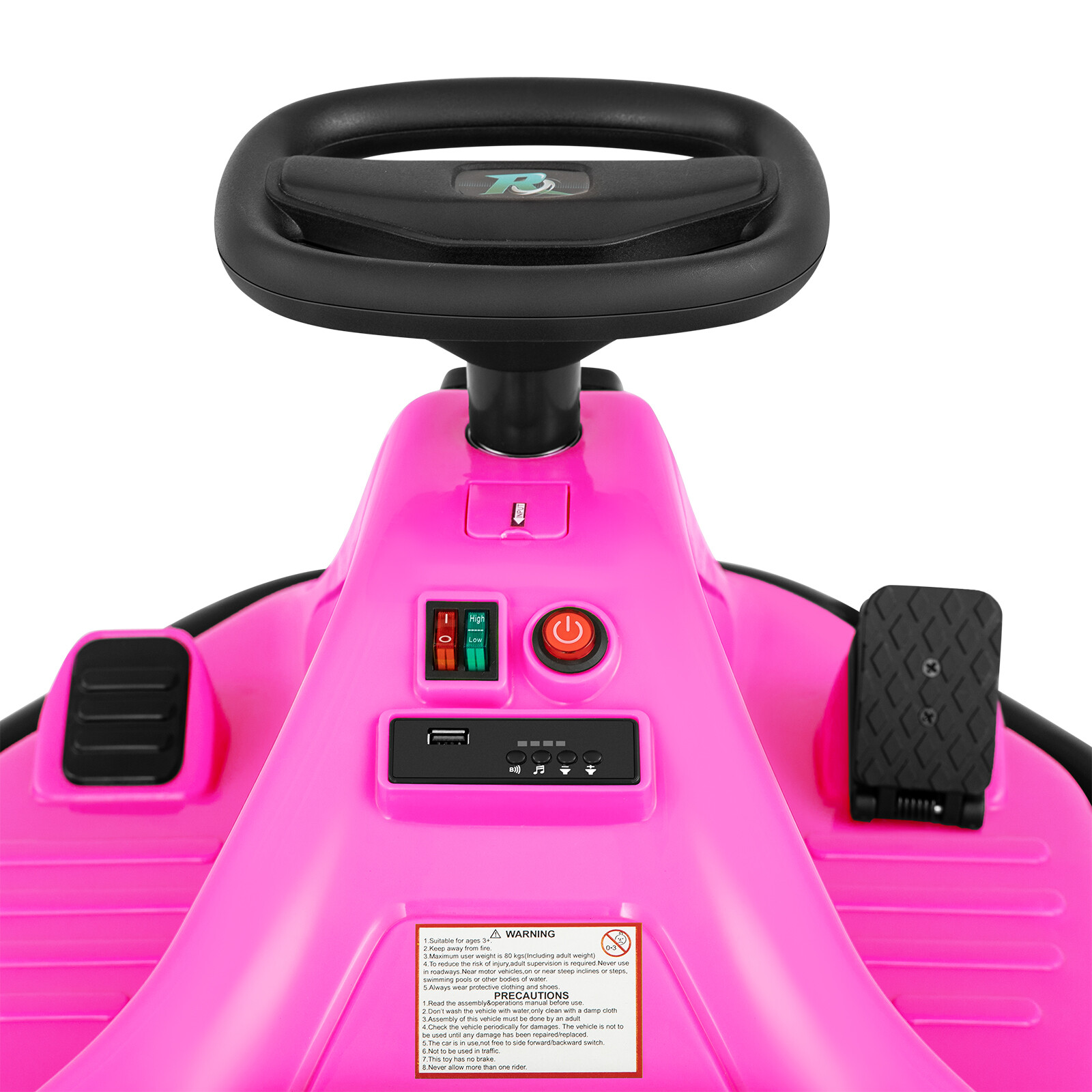 24V Electric 360° Rotating Ride On Drifting Car with 2Speed,Flag,Bluetooth,Music